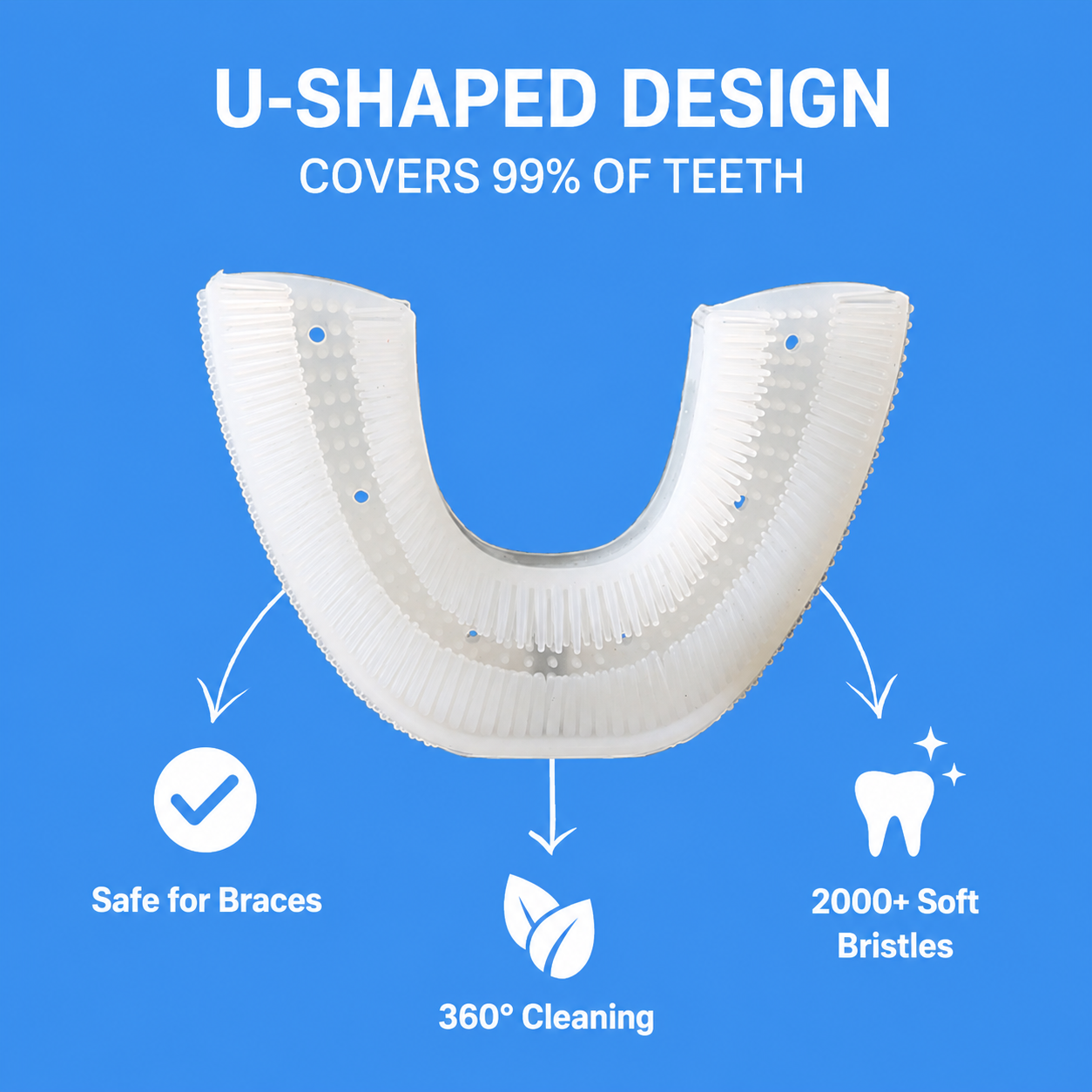 Petal U-Shaped Whitening Toothbrush